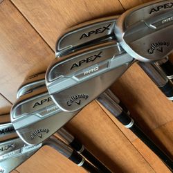 Callaway Apex Pro 21 Irons 4-P like New. Golf Pride Z-Grip ALIGN Cord Standard Grips S flex