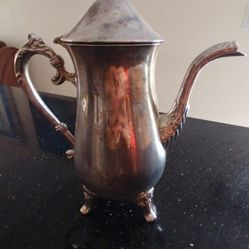 Vintage. Silverplate Teapot. Tetera Antigua Recubierta En Plata.