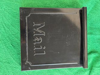Black Metal Mail Slot Door Cover
