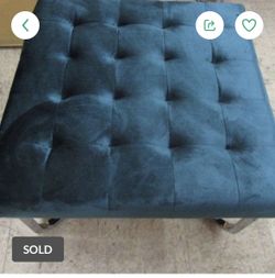 Brand New Noble House Teal Blue Tufted Othman Chair