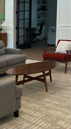 West Elm Oval Coffee Table