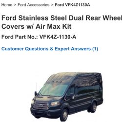 New Transit Wheel Covers Stanless Steel
