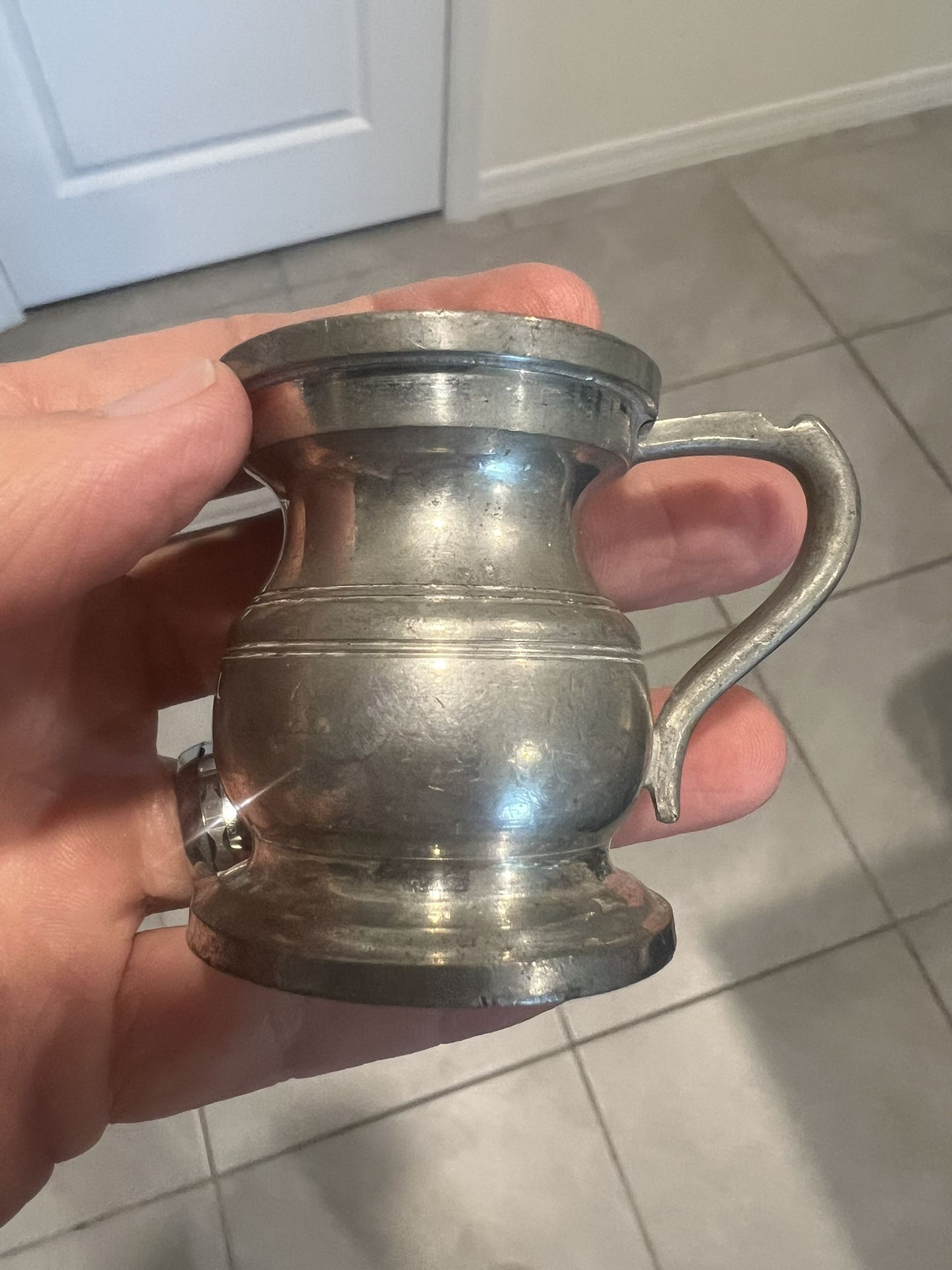 Antique Pewter Gaskell & Chambers Mini Cup