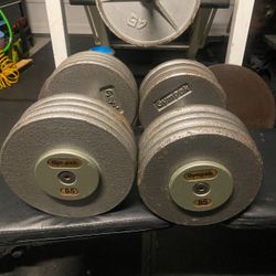 Set Of Two 85 Pound Dumbbells