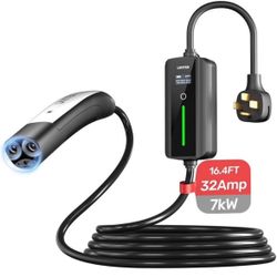 Unitek Portable Tesla Wall Charger -Level 1 & 2 EV Charger for All Tesla, 32Amp 7KW 240V Mobile Char