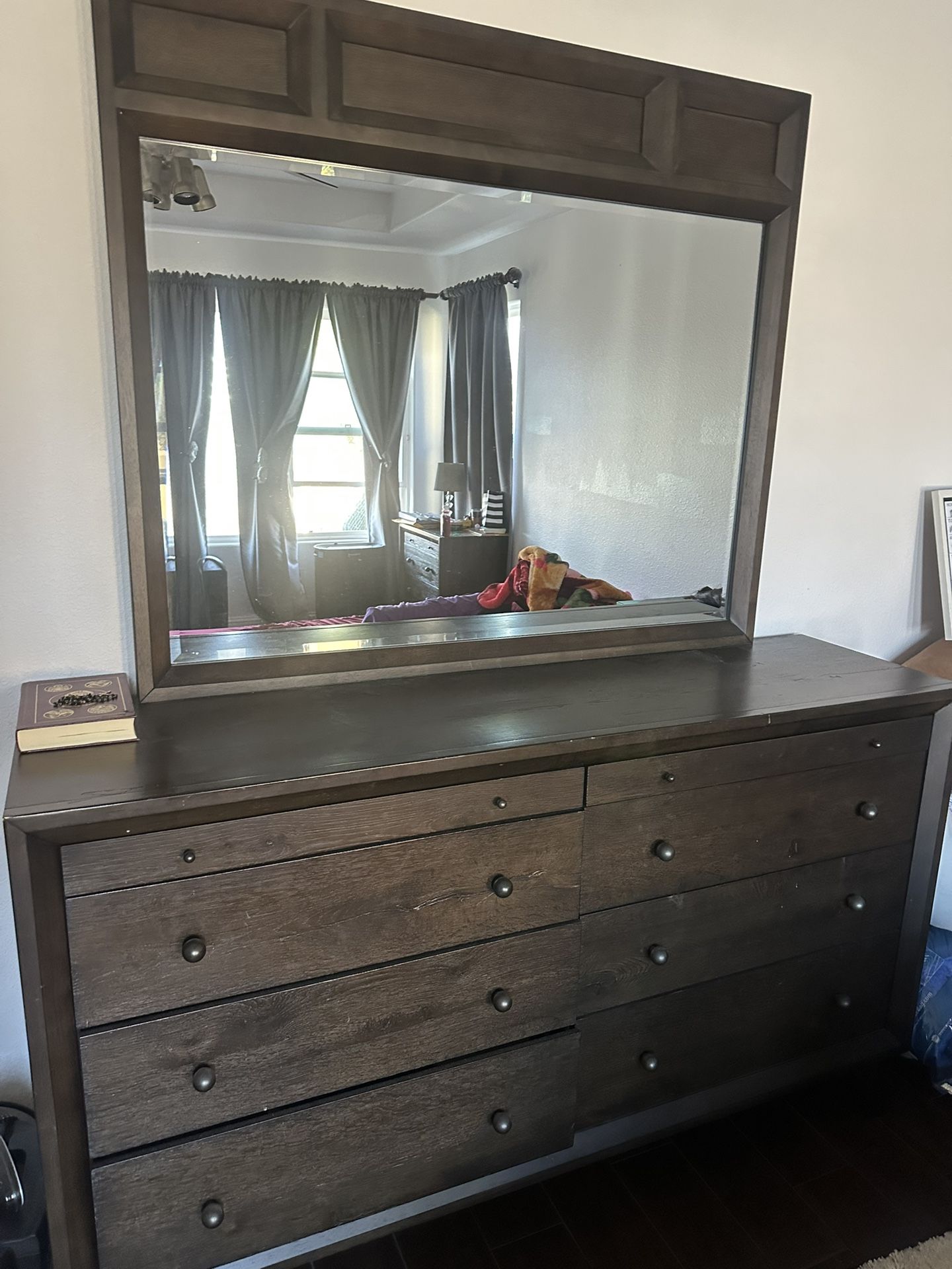 Bed Frame, Two Nightstands, And Dresser For Sale