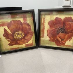 Beautiful Paints With Wood Frame And Glass Cover