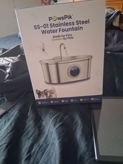 Paws pick ss=01 stainless steel water fountain