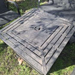 Fire Pit Table W/ Furniture and Propane Tank