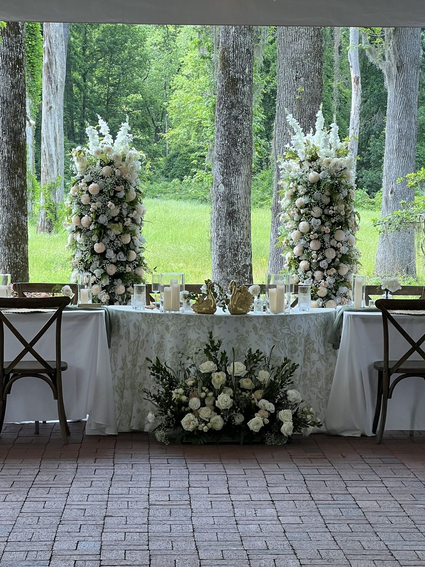 Wedding Silk Flower Towers