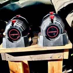 WEIDER ADJUSTABLE  100Lbs.                                          Bench Incuded