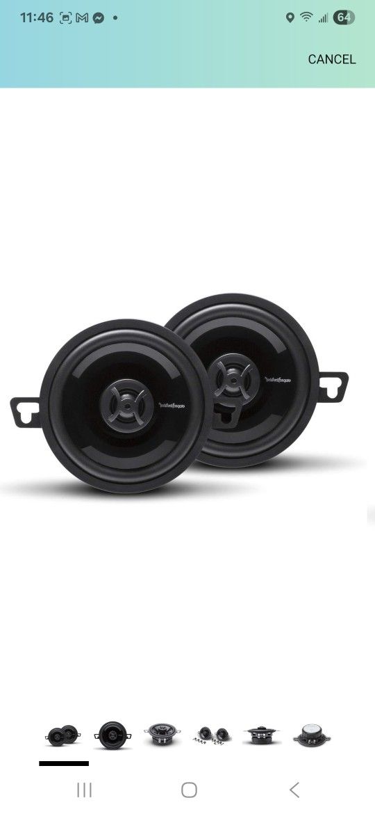 Rockford Fosgate P132 Punch 3.50" 2-Way Coaxial Full Range Speakers - Black (Pair)