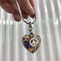 Coach Heart Keychain Peace Diamond