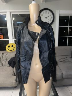 Women Classic Faux Leather Moto Jacket