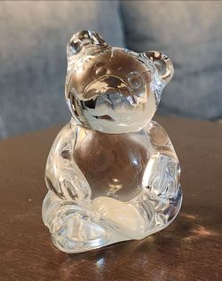 Princess House Teddy Bear Figurine 24% Lead Crystal