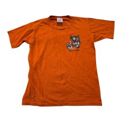 Vintage Boy Scouts Of America Shirt Youth Medium Orange Tiger Cubs BSA 90s Tee