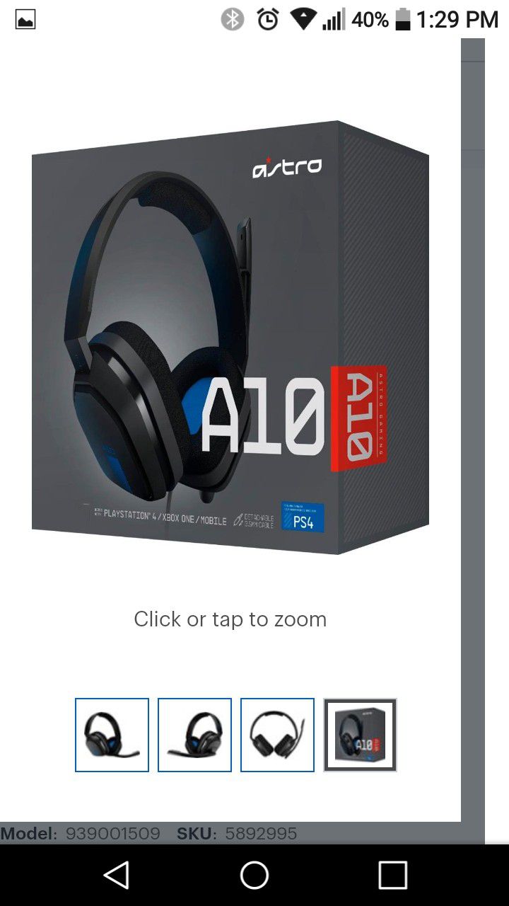 Astro A10 PS4 Gaming headset