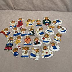 Jewel Tone Christmas Angel Ornaments