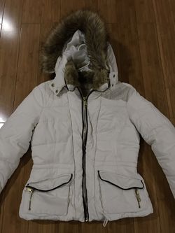 Zara off white winter jacket