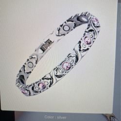 Bio Magnetic Bracelet For Women  Color Silver Material Stainless Steel