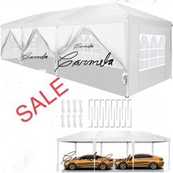 10x30 wedding party tent outdoor canopy teng with 8 side walls white FOR SALE  Carpa