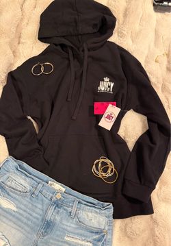 Juicy Couture Black Pullover Hoodie