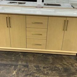 Solid Wood Double Sink Bathroom Vanity