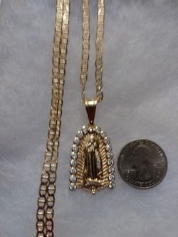 14k Gold Filled Virgin D Guadalupe necklace