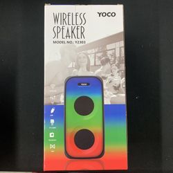 Yoco Wireless Speaker Y2303 EQ USB Tf-Card Fm Radio Portable Shipping and Local Pick Up Brand New Open Box We are selling for $30 Check out Make An Of