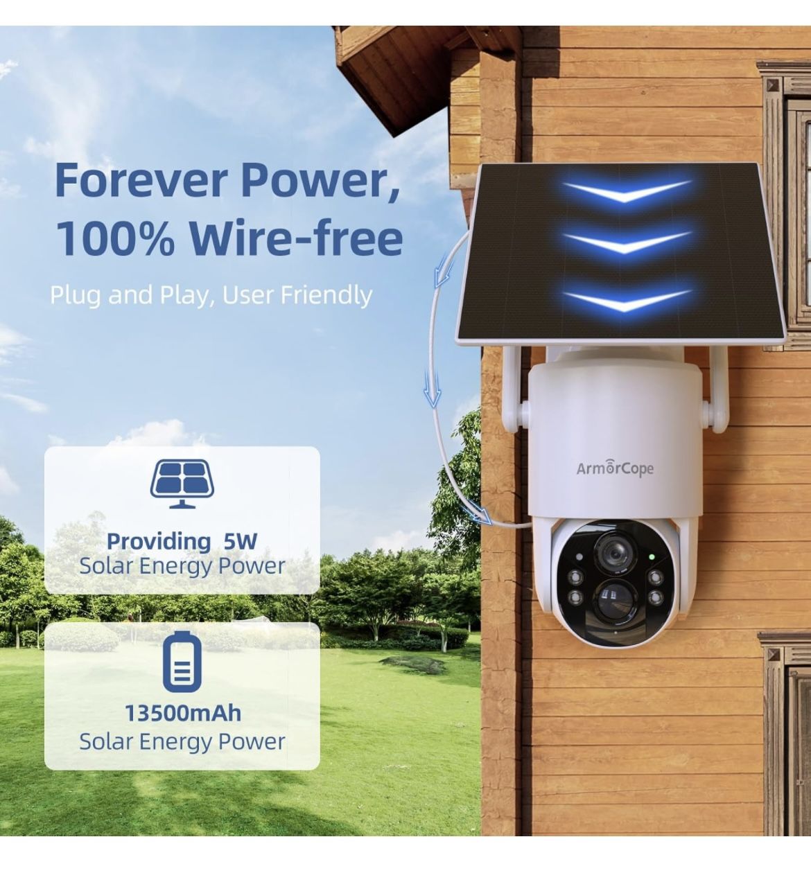 4G LTE Cellular Security Camera, No Wifi Security Camera,