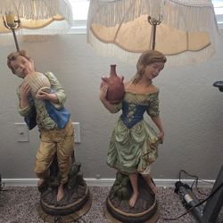 Vintage 20.century Fugural Table Lamps 