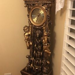 Clock And Water Fountain 