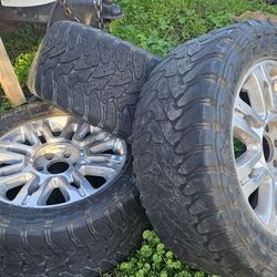 3 Toyo Open Country M/T 33x12.50R20 on 20" Wheels - Heavy Duty 10-Ply