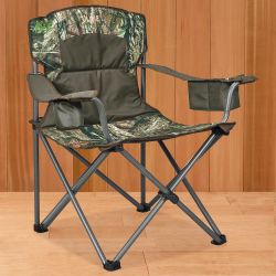 Camo Folding Chair With Zip Cooler Pouch! Brand New! 