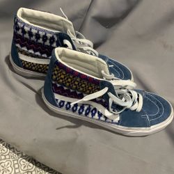 Ladies Size 9, Vans Off The Wall High Top Tennis Shoes