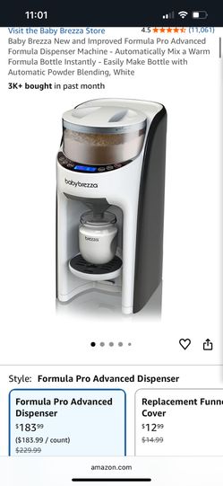 NEW In Box (never used ) Baby Brezza Formula Pro Advanced And One Extra Dispenser Cup