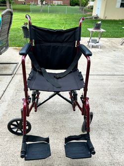 Lightweight Aluminum Transport Wheelchair