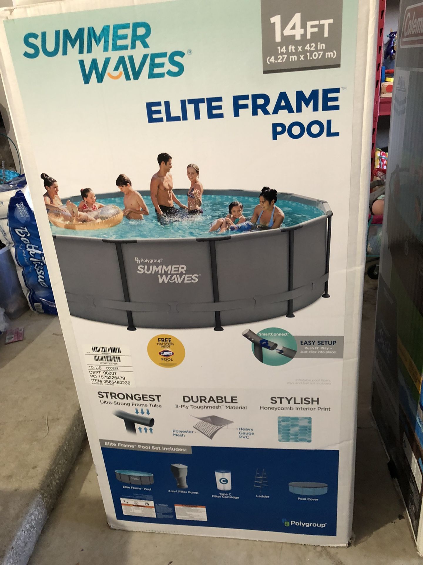 Summer waves 14 ft x 42 inch swimming pool. brand new!