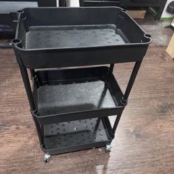 3 Tier Plastic Rolling Storage