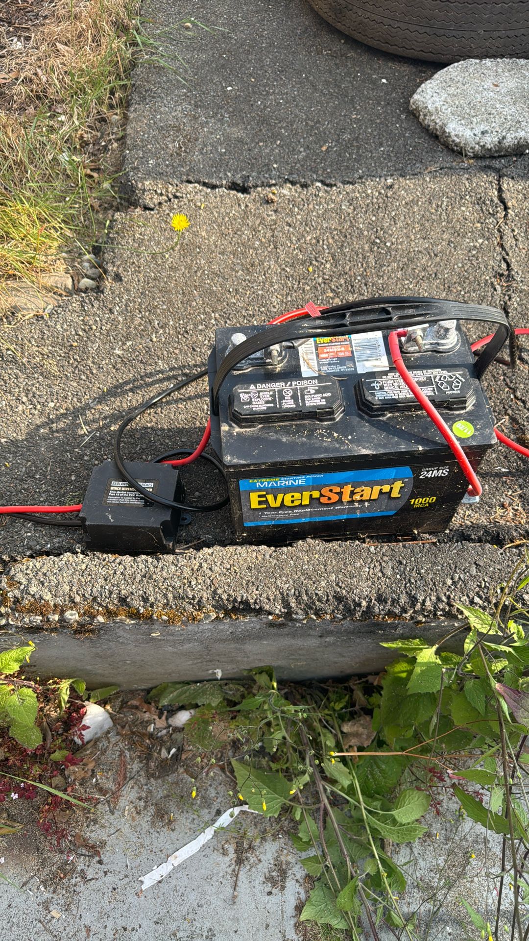 Battery plus motor