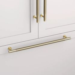 SIGNATURE HARDWARE 12" Evinger Knurled Brass Appliance Pull - Antique Brass