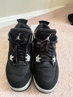Nike Air Jordan 4 Retro SE GS Black Canvas Size 7Y (Authentic)