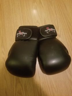 Kick boxing Black Gloves..12 oz..Like New!