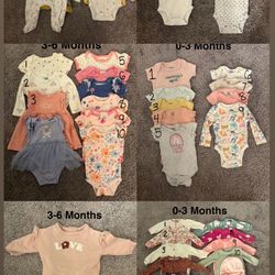 Baby Girl Clothing Bundle 0-6m