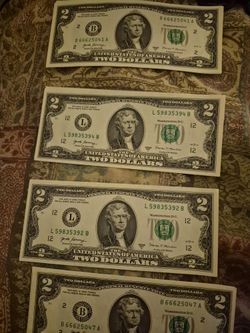 Set Of 2$ Bills 