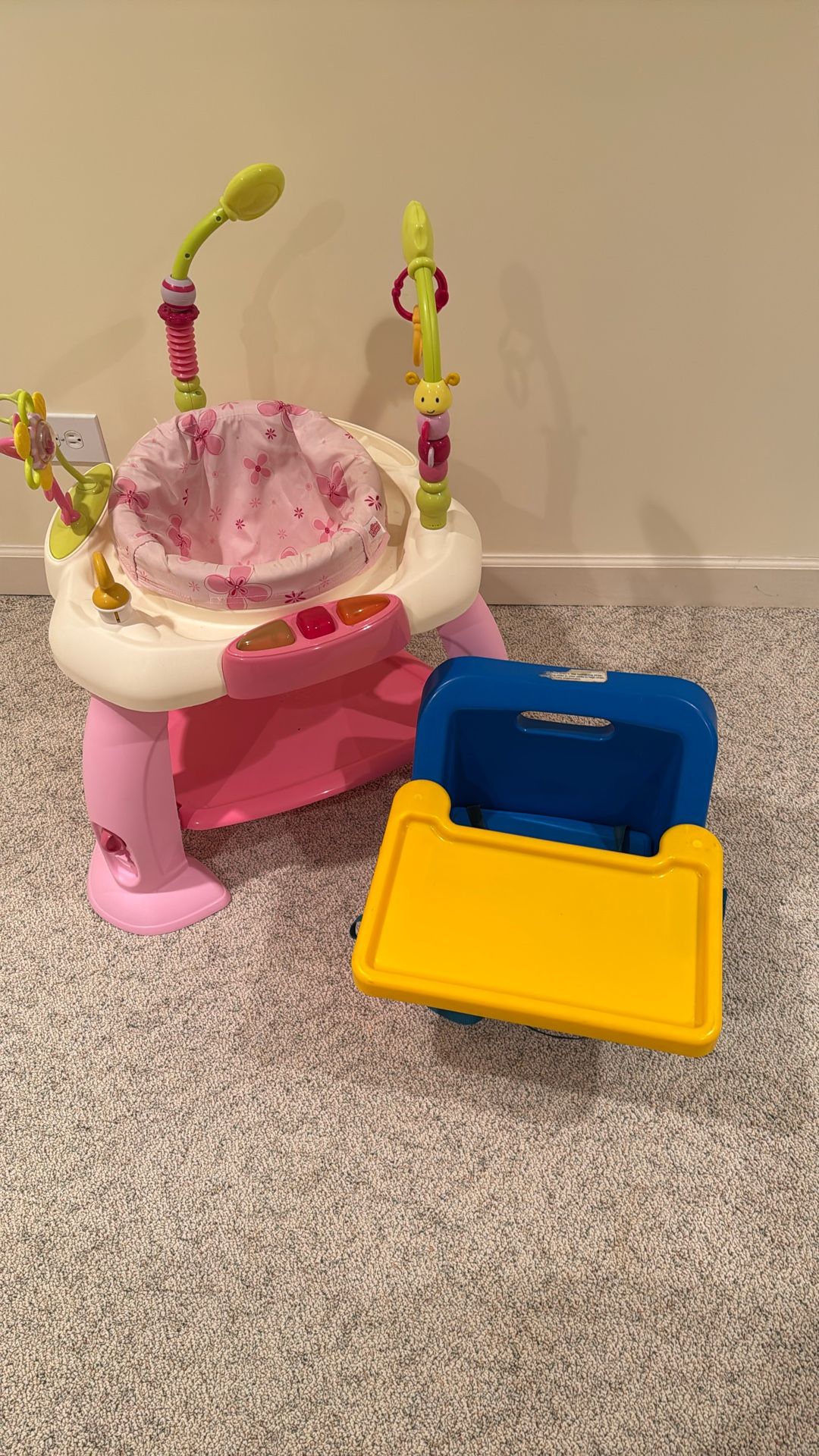 Booster with Tray /portable high Chair & Exersaucer Activity Seat