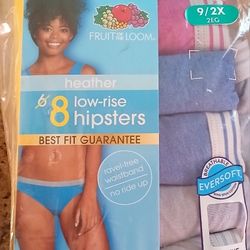 8 Low - rise Hipsters Size 9 