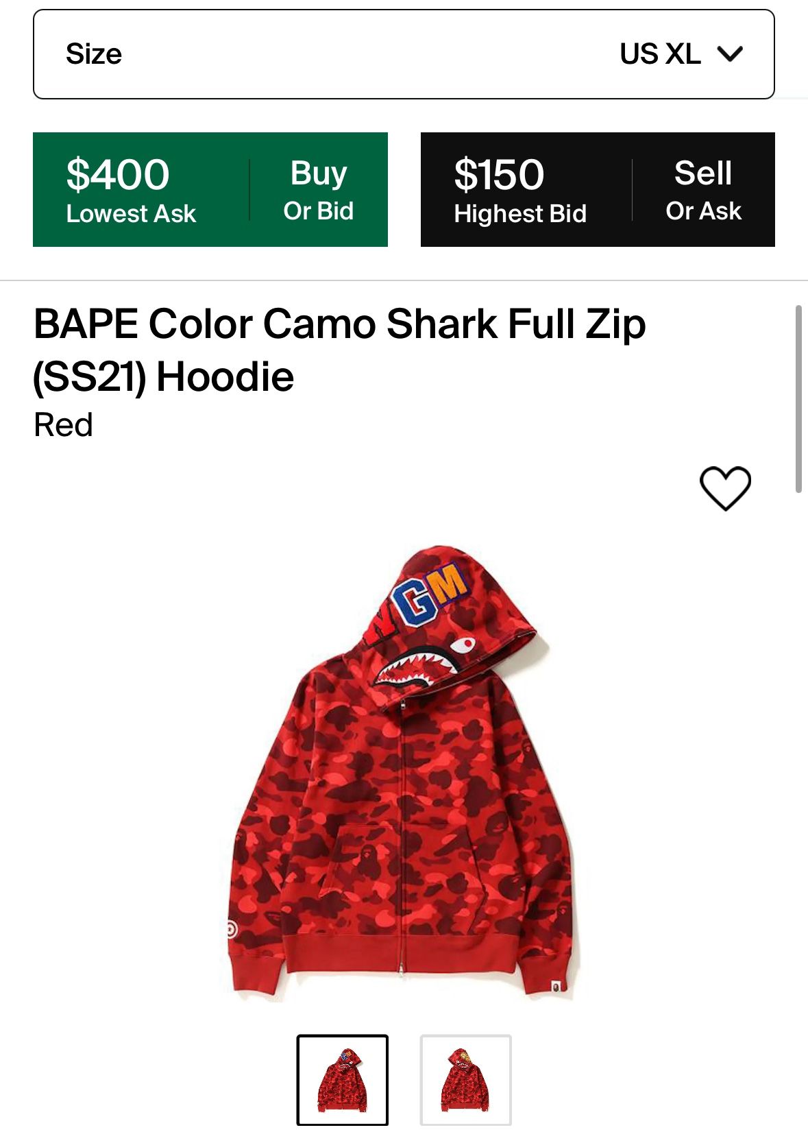 Bape Hoodie Red Camo 