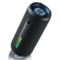 Portable Bluetooth Speaker IPX7 Waterproof, 24W Wireless Stereo Speaker with Extra Bass, Bluetooth 5.3, 30-Hour Playtime & Colorful LED Lights for Poo