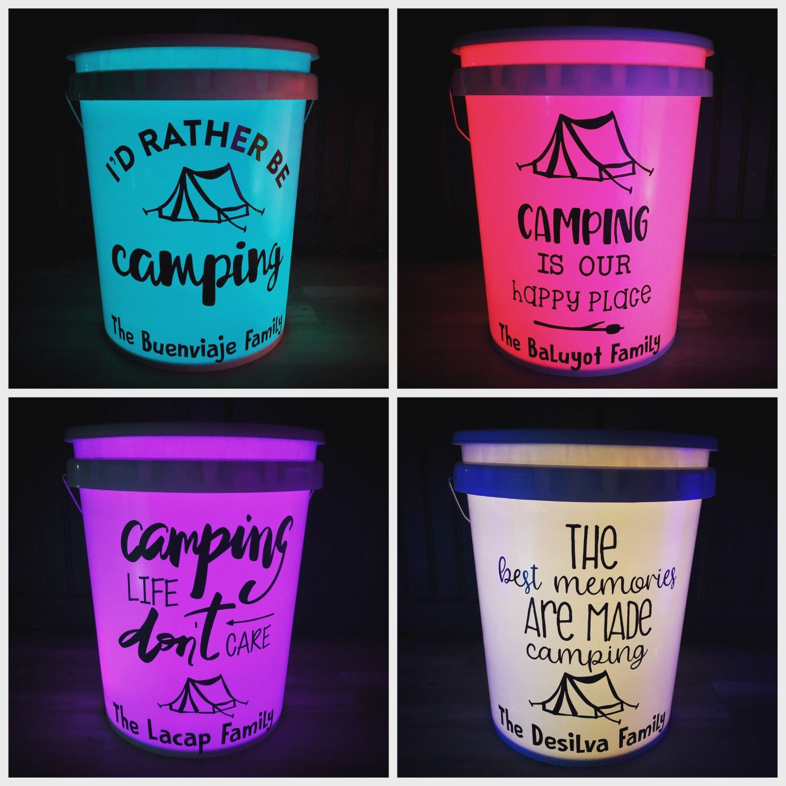 Camping bucket light bucket